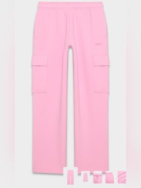 Aritzia Cozy Sweatfleece Mega Cargo Sweatpants, Medium, Morganite Pink